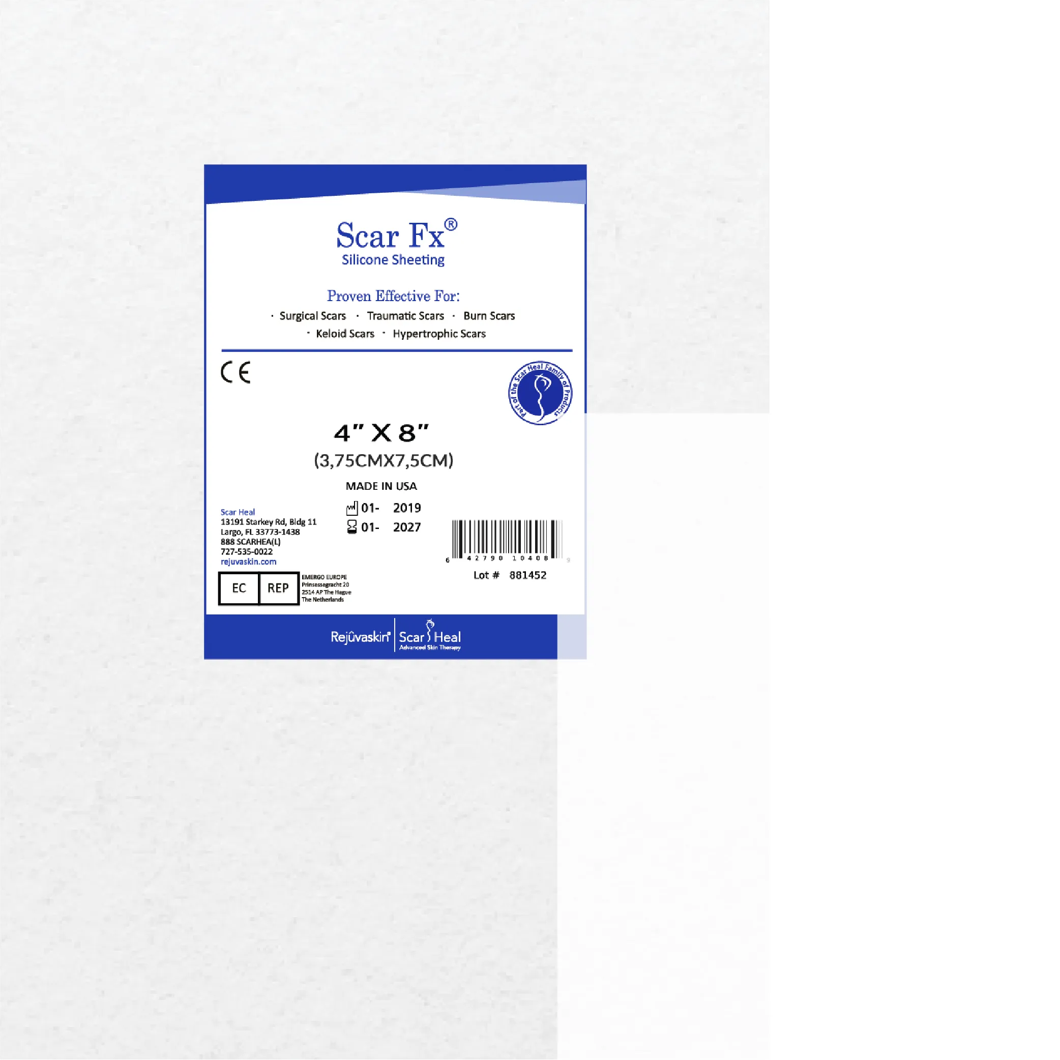 Miếng dán silicone ép sẹo lồi / phì đại Scar FX Silicone 3.75x7.5cm