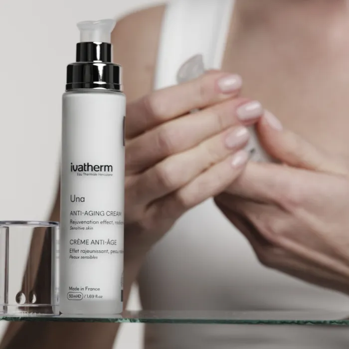 Kem chống lão hoá, phục hồi da nhạy cảm – Ivatherm Una Anti-Aging Cream 50 mL