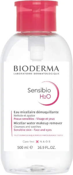 [PHIÊN BẢN NẮP NHẤN] Nước tẩy trang dành cho da nhạy cảm - Bioderma SensibioH2O 500 mL
