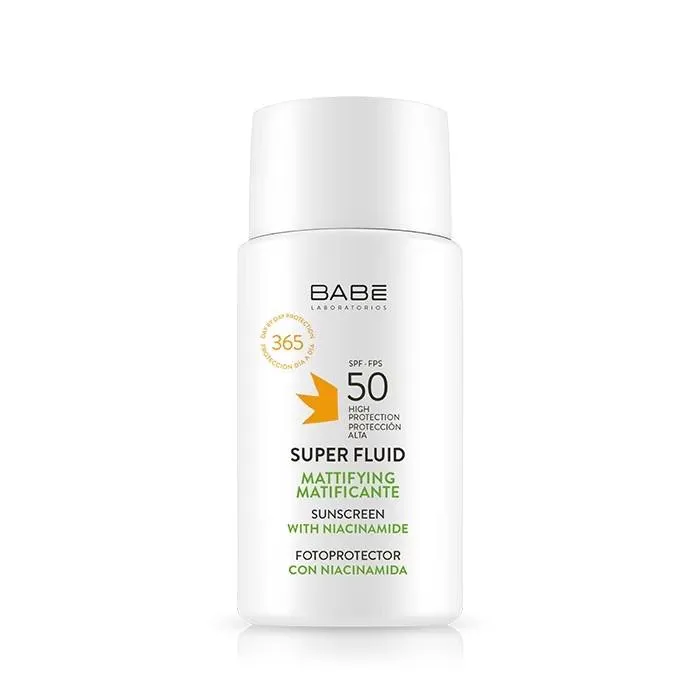 Kem chống nắng cho da dầu, mụn - BABE Super Fluid Mattifying sunscreen SPF 50